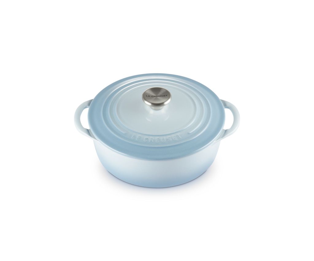Bis Round Cocotte 22cm Costal Blue SS Knob